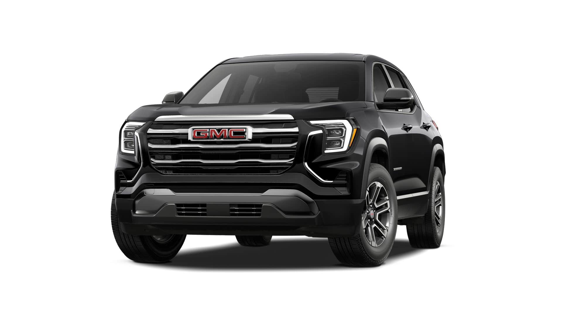 2027 GMC Terrain FWD Elevation in Ebony Twilight Metallic — front three-quarter view