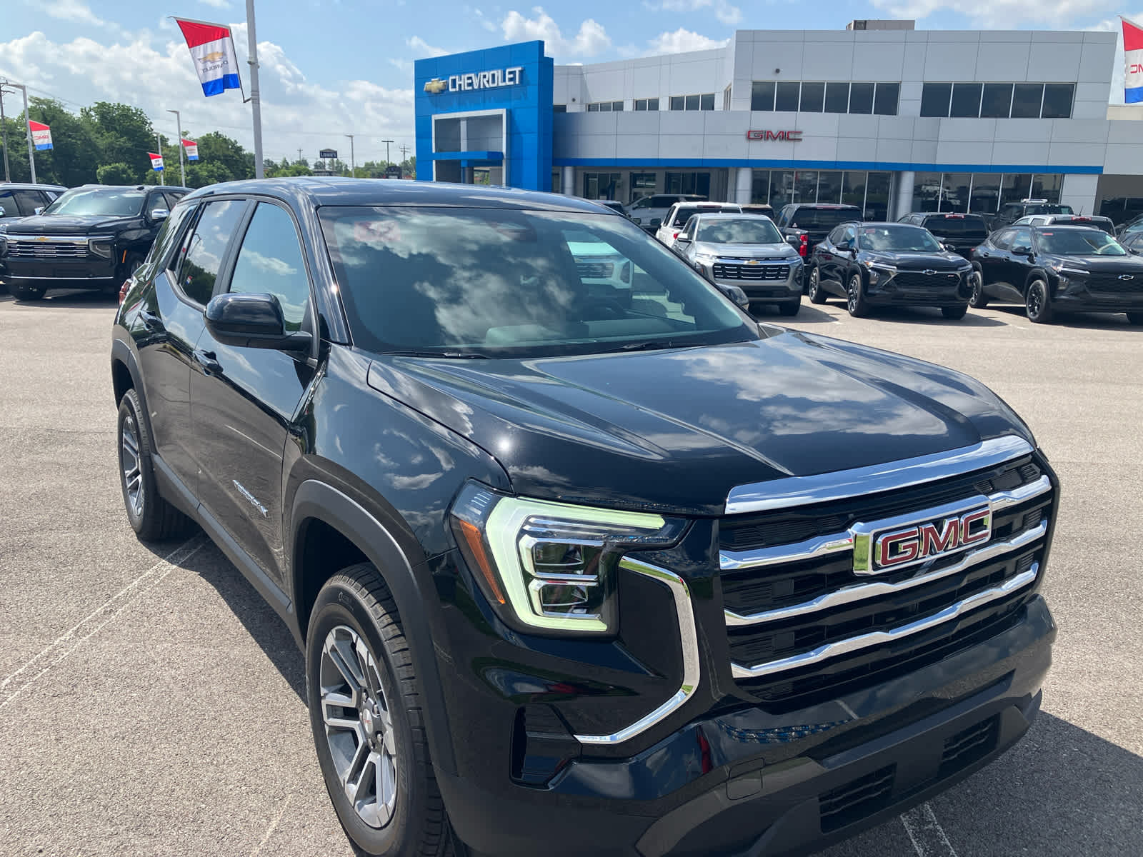2027 GMC Terrain AWD Elevation in Ebony Twilight Metallic — front three-quarter view