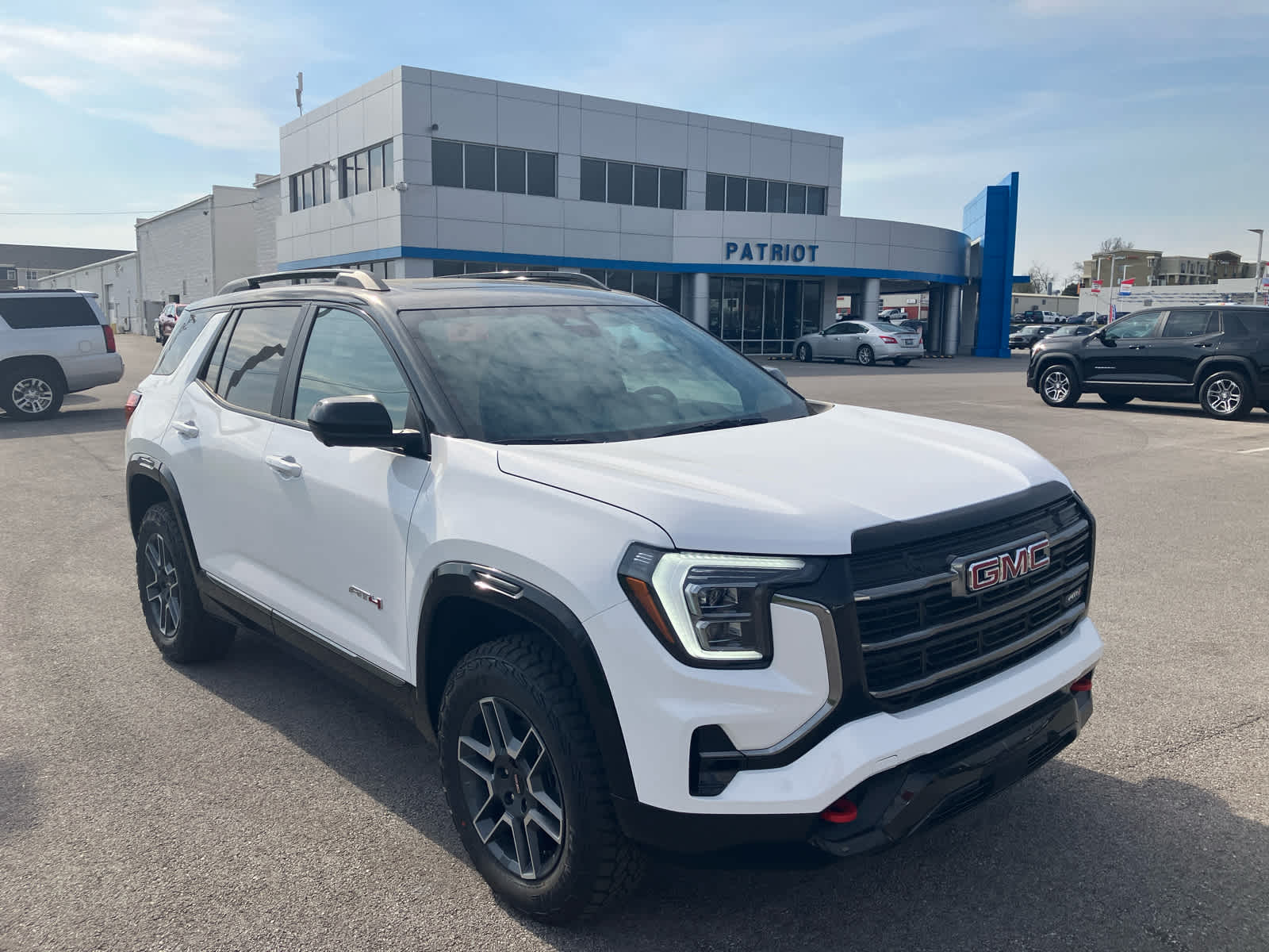 2026 GMC Terrain AT4 in Summit White — front three-quarter view
